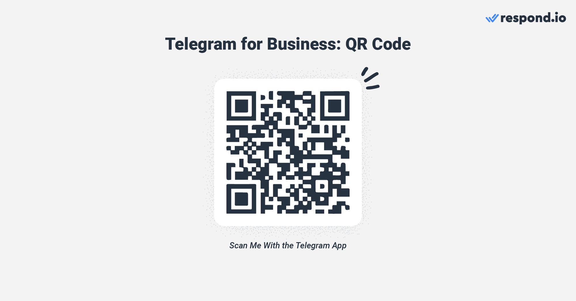 这是在 Telegram 指南中的一幅图片，它显示了QR Codes 是如何将流量驱动到您的帐户的另一个选项。 与链接不同的是，它们可以在离线地点（如实物商店）使用。 像聊天链接一样，QR码只能与已安装的应用一起使用，所以在QR码上方添加一个 Telegram 徽标。