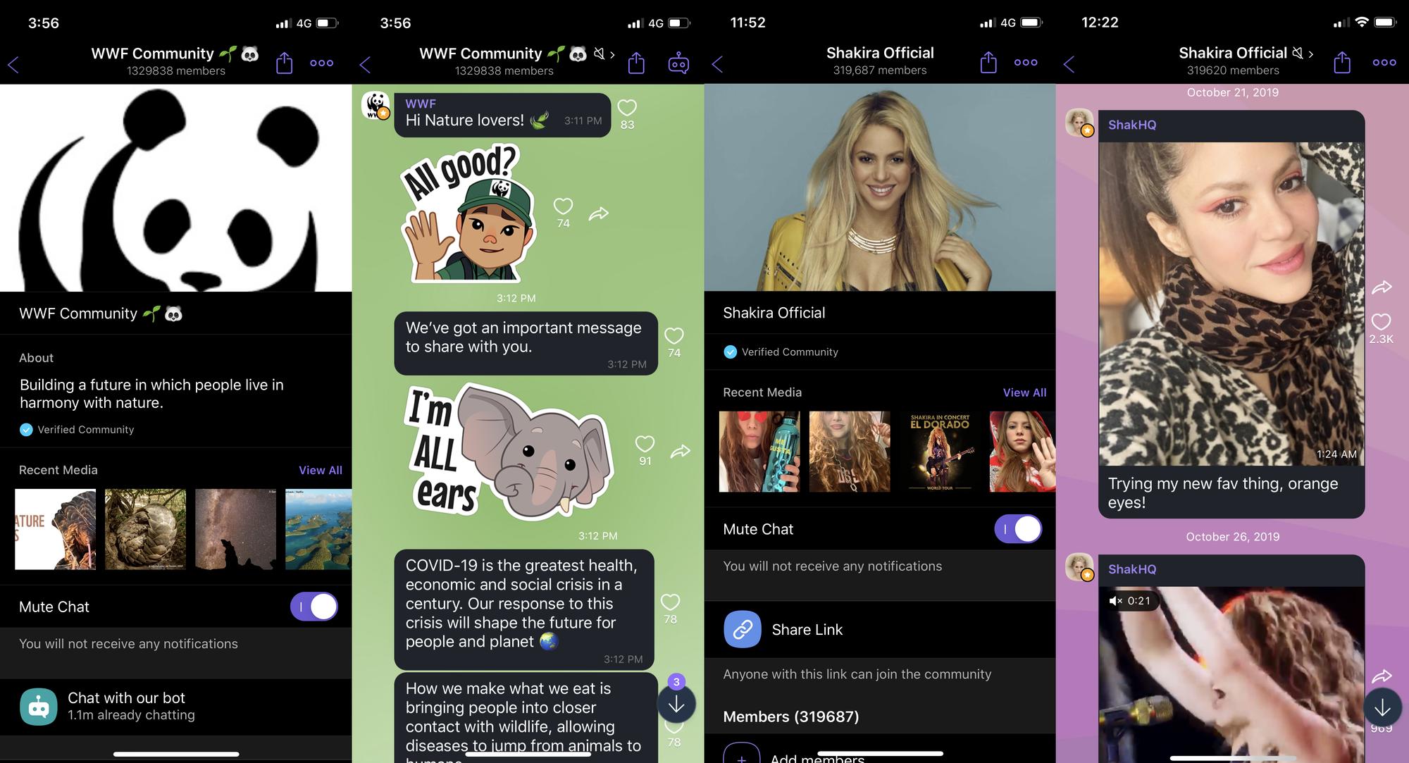 Viber communities are like large group chats, they are a way for companies and celebrities to use Viber for Business.