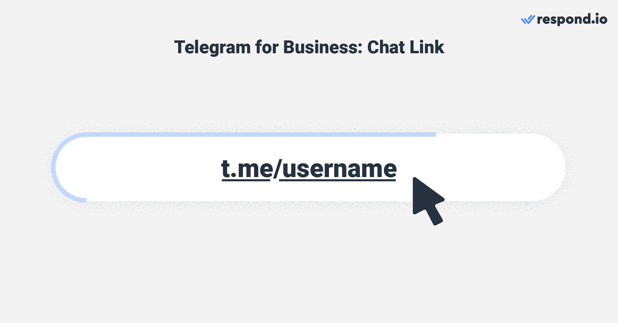 这是一个图像，显示每一个 Telegram Bot 使用t.me/user格式带有聊天链接的情况。 所以你的机器人用户名必须反映你的品牌。